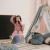 Kodustaar Pilkas pufas su daiktadėže