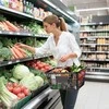 Vevor Pirkinių krepšeliai, 12 vnt, 21 l, juodi