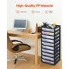 Vevor Plastikinė 10 aukštų daiktų lentyna juodu rėmu