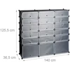 Relaxdays Plastikinė batų spintelė su 18 skyrių