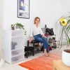 Relaxdays Plastikinė batų spintelė su 4 skyriais