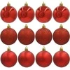 Christmas Decoration Kalėdiniai Žaislai Rinkinys 12 Vnt. Raudoni 6 cm