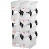 Vevor Plastikinės sandėliavimo dėžės, 8 vnt. 27,6 x 14 x 13 cm
