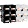 VEVOR Plastikinės sandėliavimo dėžutės 37.7 x 21.5 x 18 cm