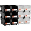 Vevor Plastikinės sandėliavimo dėžutės 37.7 x 21.5 x 18 cm