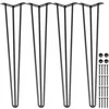 Vevor Plaukų segių stalo kojos, 86 cm, juodos, 4 vnt.