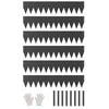 Vevor Plieninė kraštų tvora juoda 6 vnt. 1016 x 203 mm