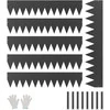 Vevor Plieninė kraštų tvora juoda 6 vnt. 1016 x 203 mm