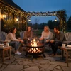 Relaxdays Plieninė laužavietės dubuo su apsauga nuo kibirkščių