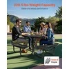 Vevor Plieninis lauko pikniko stalas su skėčio anga