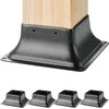 Vevor Plieninis stulpų laikiklis 4 vnt. 101.6x101.6 mm