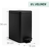 Relaxdays Plonas šiukšliadėžė, 10 litrų