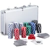 Relaxdays Pokerio dėklas su 300 lazerinių pokerio žetonų