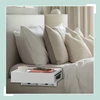 Relaxdays Prisegamas bambukinis naktinis staliukas, 2 vnt. rinkinys