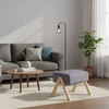Relaxdays Pufas iš bambuko ir audinio