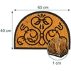 Relaxdays Pusiau apvalus durų kilimėlis su ornamentais