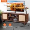 TV staliukas Vevor Rataninė TV spintelė 191cm, bohemiškas stilius, riešuto spalva