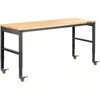 Vevor Reguliuojamas darbo stalas su ratukais, 155 x 51 cm
