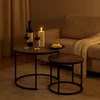 Relaxdays 2 pramoninio stiliaus įstatomų staliukų rinkinys