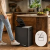 Relaxdays 2x30 l nerūdijančio plieno šiukšliadėžė