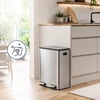 Relaxdays 2x30L nerūdijančio plieno šiukšliadėžė