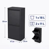 Relaxdays 3 skyrių šiukšliadėžė 40 l