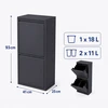 Relaxdays 3 skyrių šiukšliadėžė 40 l