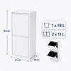 Relaxdays 3 skyrių šiukšliadėžė 40 l