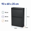 Relaxdays 4 skyrių šiukšliadėžė 4x18 l