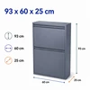Relaxdays 4 skyrių šiukšliadėžė 4x18 l