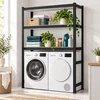Relaxdays Juoda itin tvirta lentyna skalbimo mašinai