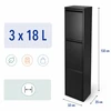 Relaxdays Šiukšliadėžė 3 skyrių 3x18 l