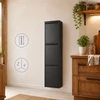 Relaxdays Šiukšliadėžė 3 skyrių 3x18 l