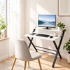 Relaxdays Sulankstomas rašomasis stalas su monitoriaus paaukštinimu