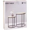 Home Styling Collection Rinkinys: 2 kavos staleliai su mediniu stalviršiu