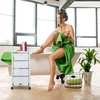 Relaxdays Sandėliavimo vežimėlis su 4 stalčiais