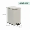 Relaxdays Siaura šiukšliadėžė, 10 litrų