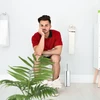 Relaxdays Sieninis tualeto šepečio laikiklis