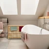 Relaxdays Skalbinių dėžė iš riešutmedžio su maišu