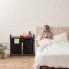 Relaxdays Skalbyklės krepšių stovas su lentyna