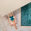 Relaxdays Smėlio spalvos stačiakampė šešėliavimo burė