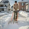 Vevor Sniego stūmiklis su ratais 61 cm plieno kastuvas