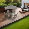 Saska Garden sodo baldų komplektas sidnėjus, stalas 4 kėdės ir skėtis pilkas