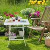 Relaxdays Sodo stalas medžio imitacijos