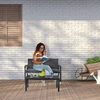 Relaxdays Sodo suoliukas su sėdynės pagalvėle