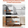 VEVOR Šoninio montavimo stalčių bėgeliai, 45 cm, 10 porų