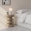 Relaxdays Šoninis staliukas ir taburetė Zigzag