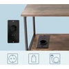 Relaxdays Šoninis staliukas su elektros lizdu ir USB prievadais