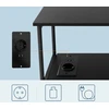 Relaxdays Šoninis staliukas su elektros lizdu ir USB prievadais