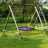 Relaxdays Stačiakampės formos lizdinės sūpynės, violetinės